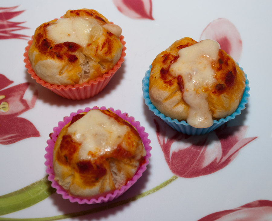 Mini pizza-muffin Pane e focacce